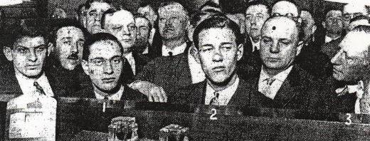 Loeb and Leopold on trial for murder and kidnapping