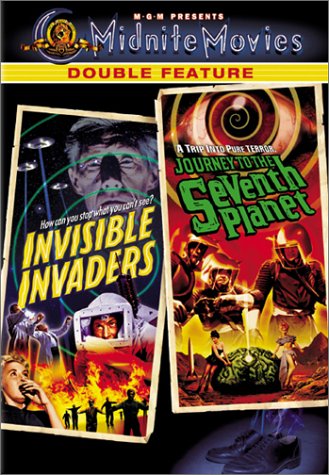 DVD Cover for the Double Feature, Invisible Invaders and Journey to the Seventh Planet
