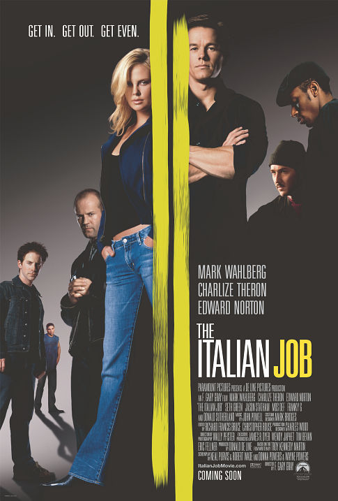 One sheet for The Italian Job. They really should have made Charlize less hot in this one. It's distracting.